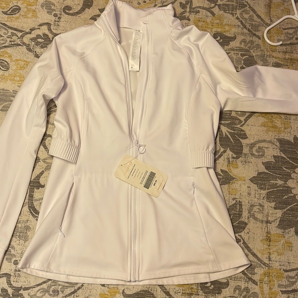 Fabletics white jacket. NWT